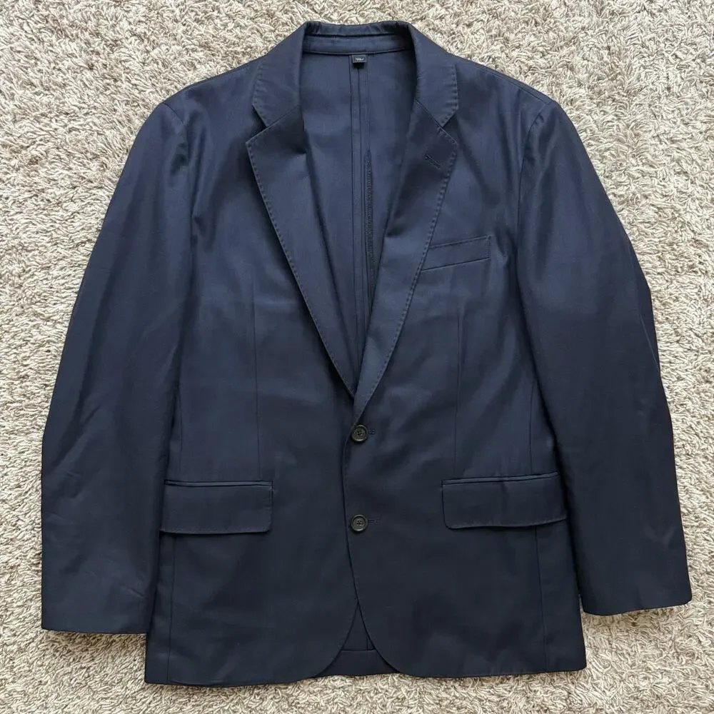 J. Crew Ludlow Legacy Blazer American Woolen Co. Navy Blue Suit Jacket Size 38S